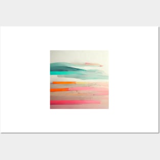 Pastel Abstract Lines Posters and Art